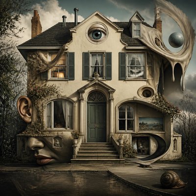 house with front view — Surrealism Art Style