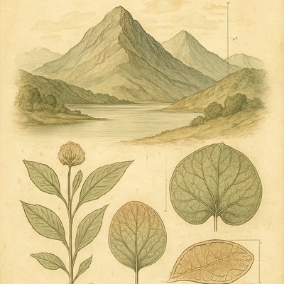 serene landscape with mountains and water