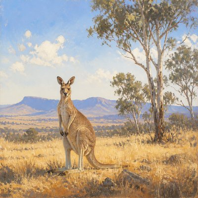 animal standing in natural pose — Australian Art Style