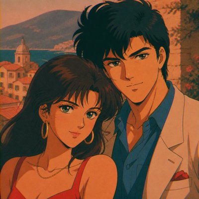 portrait of two people together