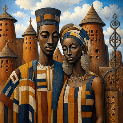 portrait of two people together