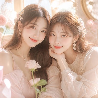 portrait of two people together — Light Feminine Aesthetic