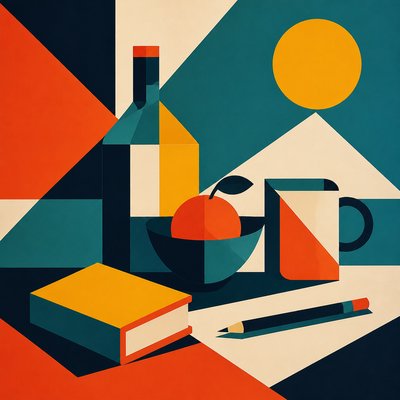 still life with everyday objects