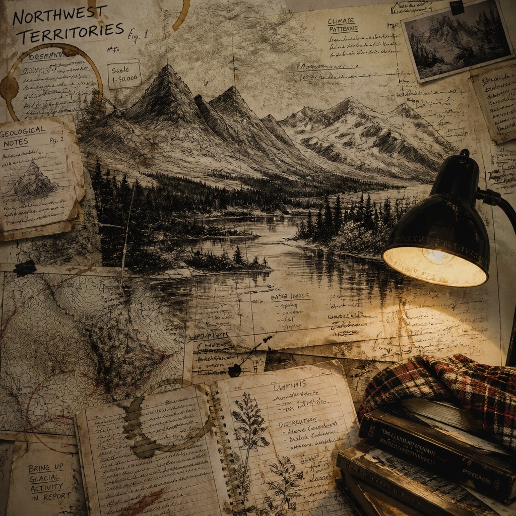 wide landscape with natural scenery — Chaotic Academia Aesthetic