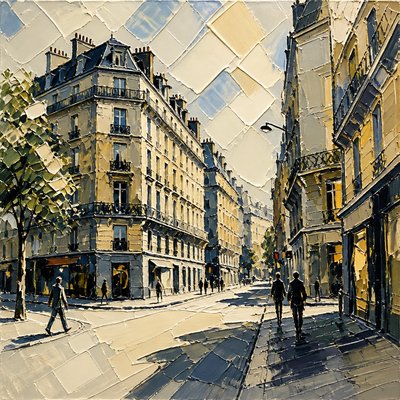 Palette Knife Painting Style Style Transfer Example