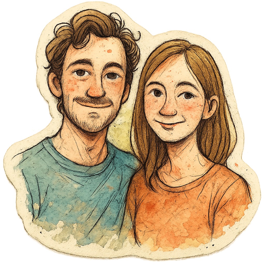 portrait of two people together