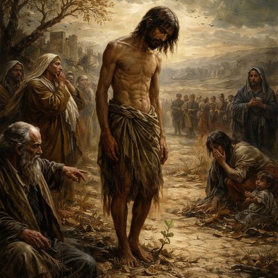 “For he shall grow up before him as a tender plant, and as a root out of a dry ground: he hath no form nor comeliness; and when we shall see him, there is no beauty that we should desire him.” (Isaiah 53:2, KJV)

