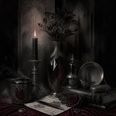 still life with everyday objects — Modern Gothic Art