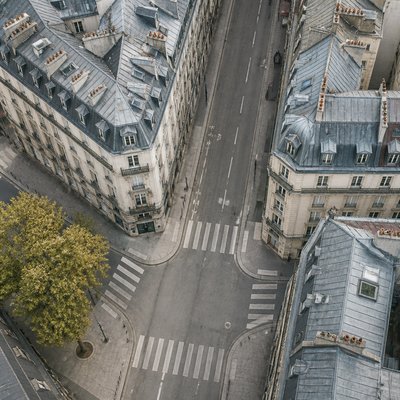 Aerial Drone Photography Style Style Transfer Example