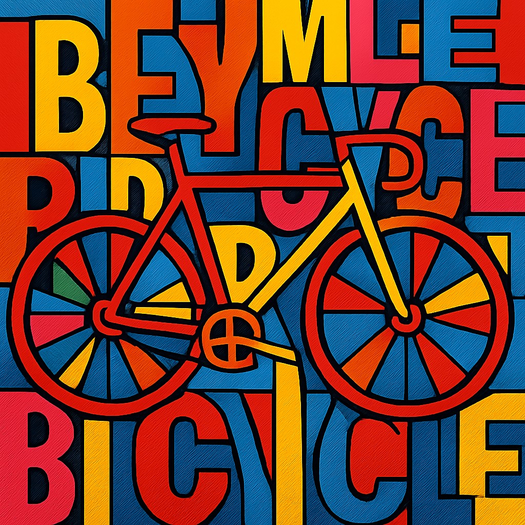 bicyle resting against a wall
