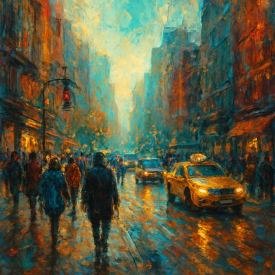 urban street with city activity