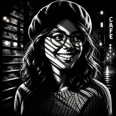 Noir Comic Art Style Transfer Example