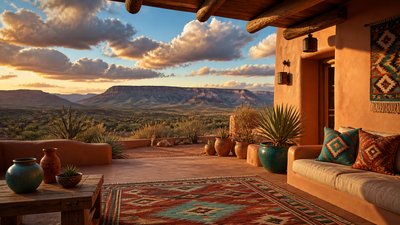 sweeping panoramic landscape with a dramatic sky