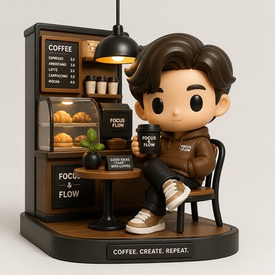 cozy cafe interior with warm lighting