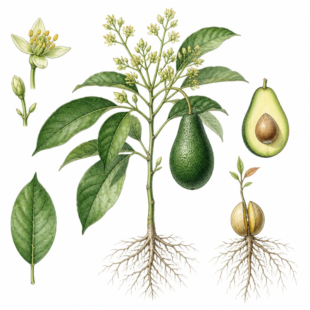 a happy avocado character giving a thumbs up, bold readable design on a plain background, no text