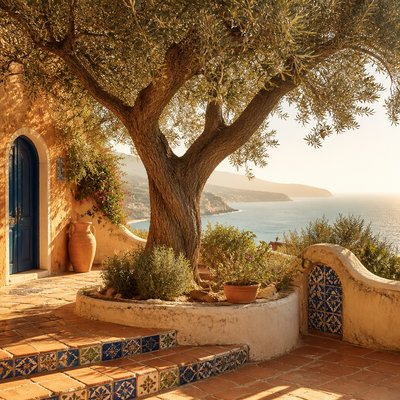 a tree in nature — Mediterranean Architecture Art