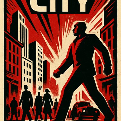 urban street with city activity