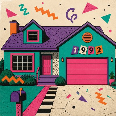 house with front view — 90s Retro Aesthetic