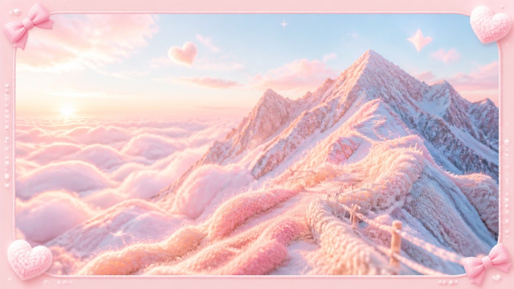 a wide alpine ridge above a sea of clouds, no people