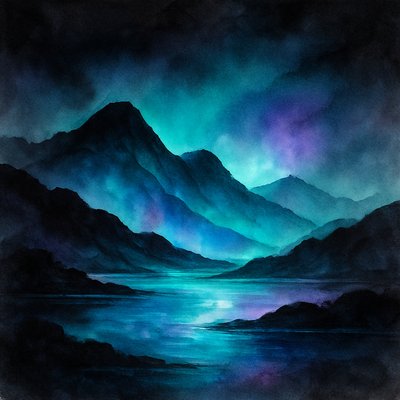 Bioluminescent Ink Wash 2