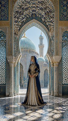 full-length portrait of an elegant figure