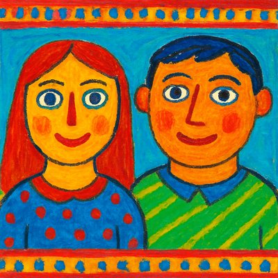 portrait of two people together
