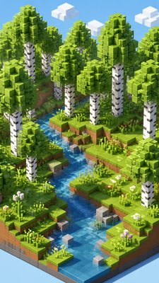 a serene birch forest in soft morning light, no people, no text