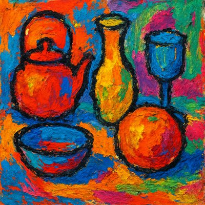 still life with everyday objects