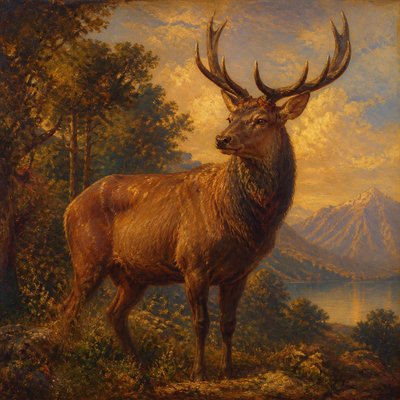 animal standing in natural pose