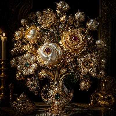 bouquet of flowers in a glass vase