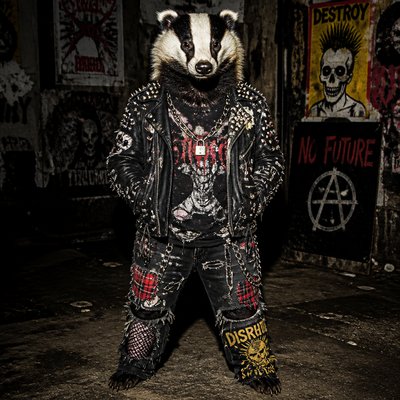 animal standing in natural pose — Punk Fashion Style