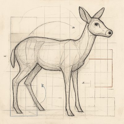 animal standing in natural pose