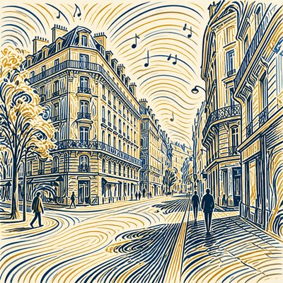 Visual Rhythm Art Style Style Transfer Example