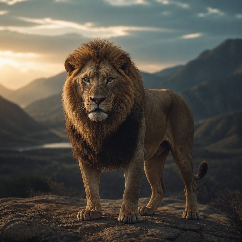 animal standing in natural pose