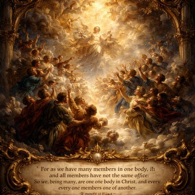 “For as we have many members in one body, and all members have not the same office: So we, being many, are one body in Christ, and every one members one of another.” (Romans 12:4-5, KJVA)
