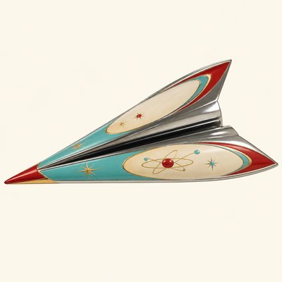 a paper plane, clean minimal composition on a plain background, no text