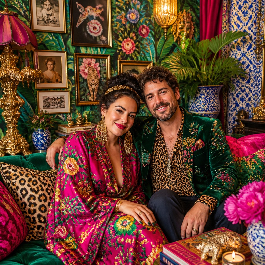 portrait of two people together — Maximalist Interior Design