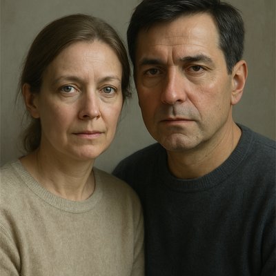 portrait of two people together