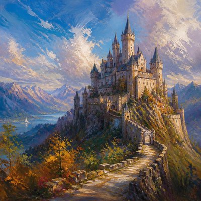 majestic castle on a hilltop