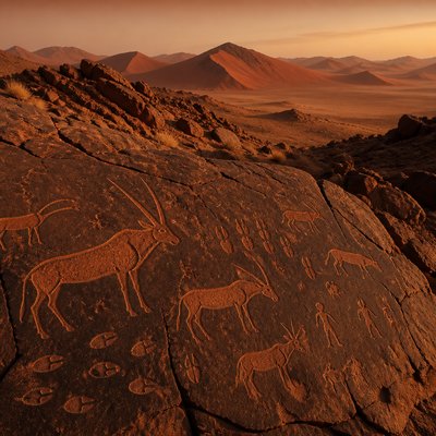 wide landscape with natural scenery — Namibian Art Style