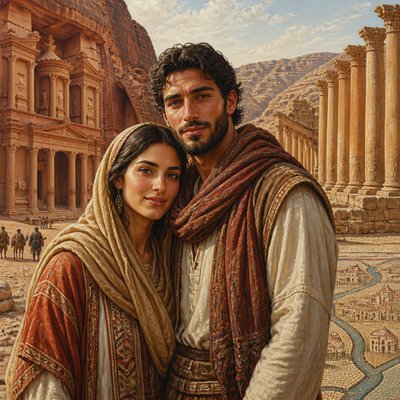 portrait of two people together