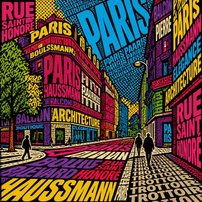 Typography Pop Art Style Style Transfer Example