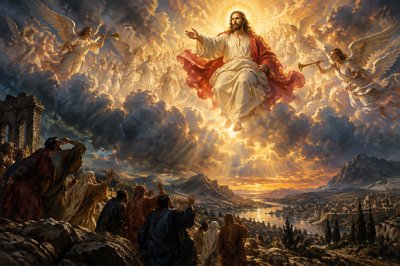 Return of the Lord Jesus Coning on the Clouds