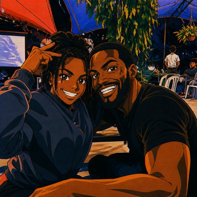 a man and a woman sitting next to each other
