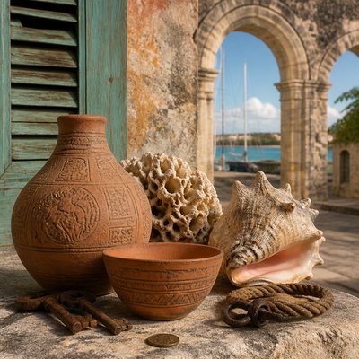 still life with everyday objects — Antiguan Art Style