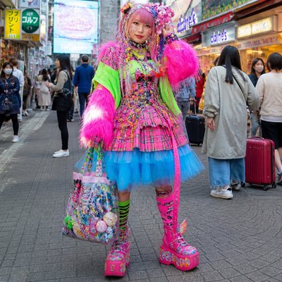urban street with city activity — Harajuku Fashion Style