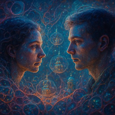 portrait of two people together