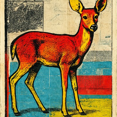 animal standing in natural pose