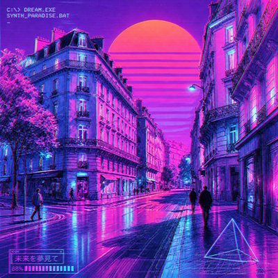 Vaporwave Art Style Style Transfer Example
