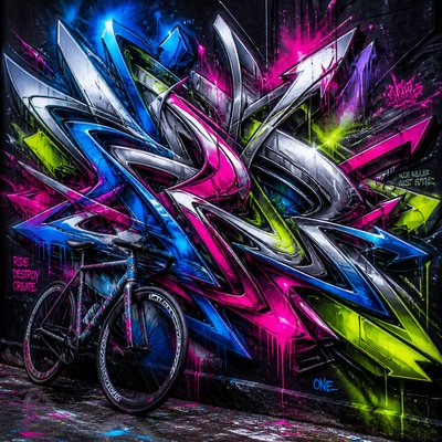bicyle resting against a wall